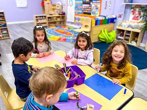 Child developing creativity and problem-solving skills through art