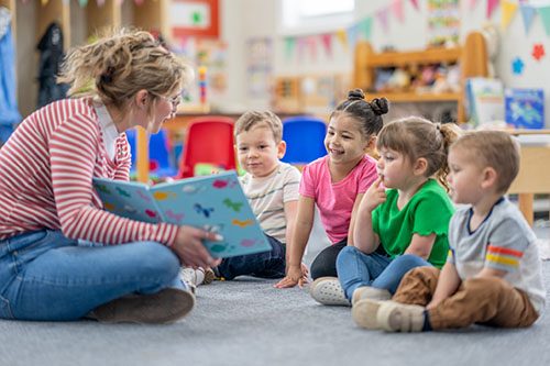 Child playing and learning through meaningful experiences