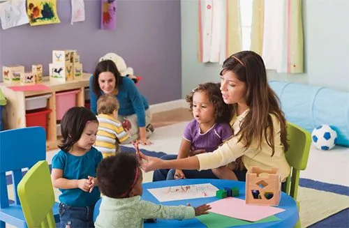 Children building friendships and social skills through group play