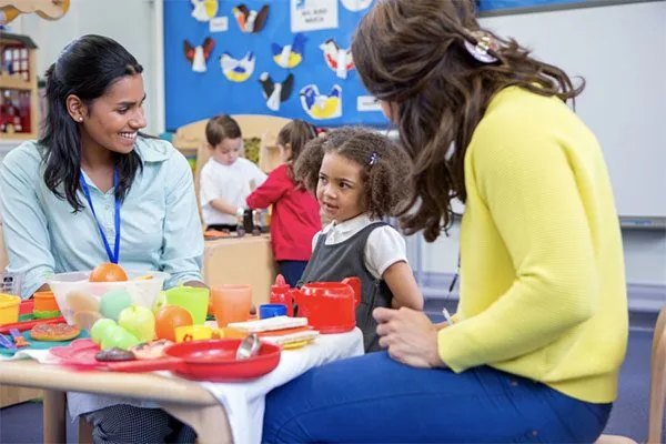 Parents and Kinder Grove educators working together to support children